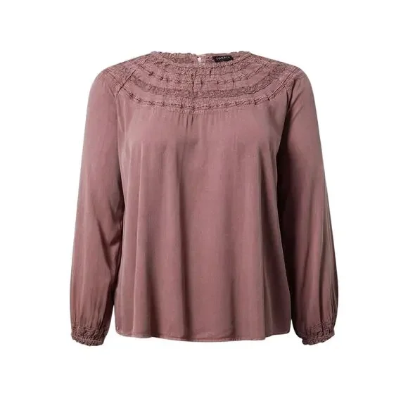 NWT Torrid Crochet Yoke Blouson Long Sleeve Top - Size 2X 18-20 - Picture 5 of 8